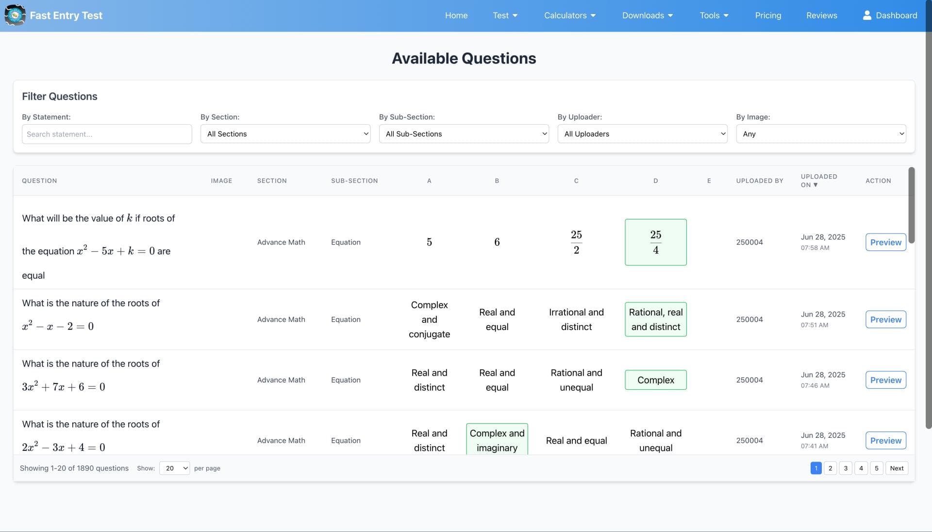 Fast Entry Test — Academic Testing Platform screenshot 3
