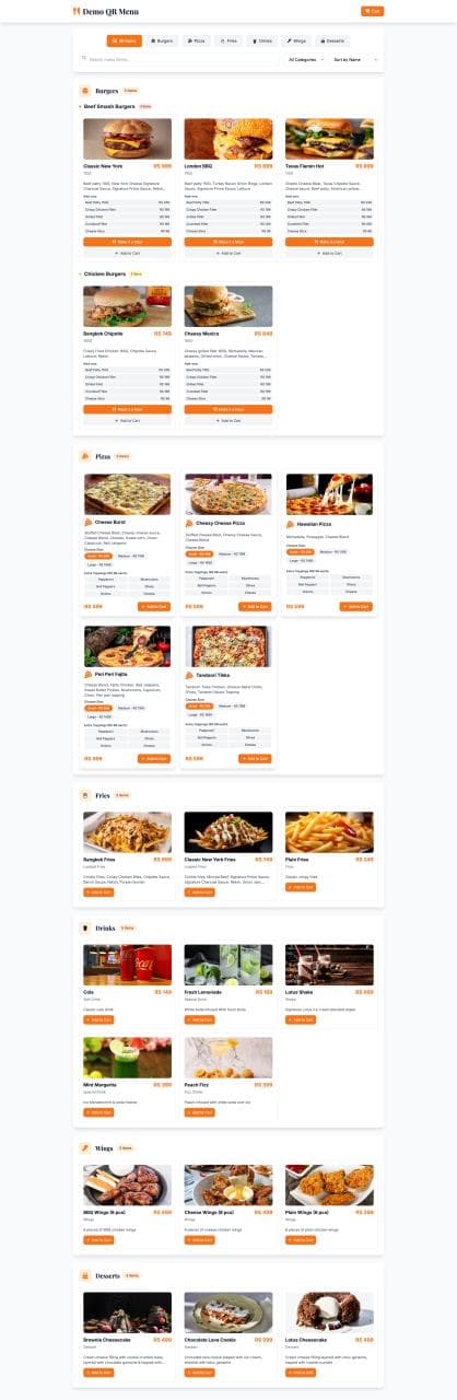 QR Menu — Contactless Restaurant Ordering screenshot