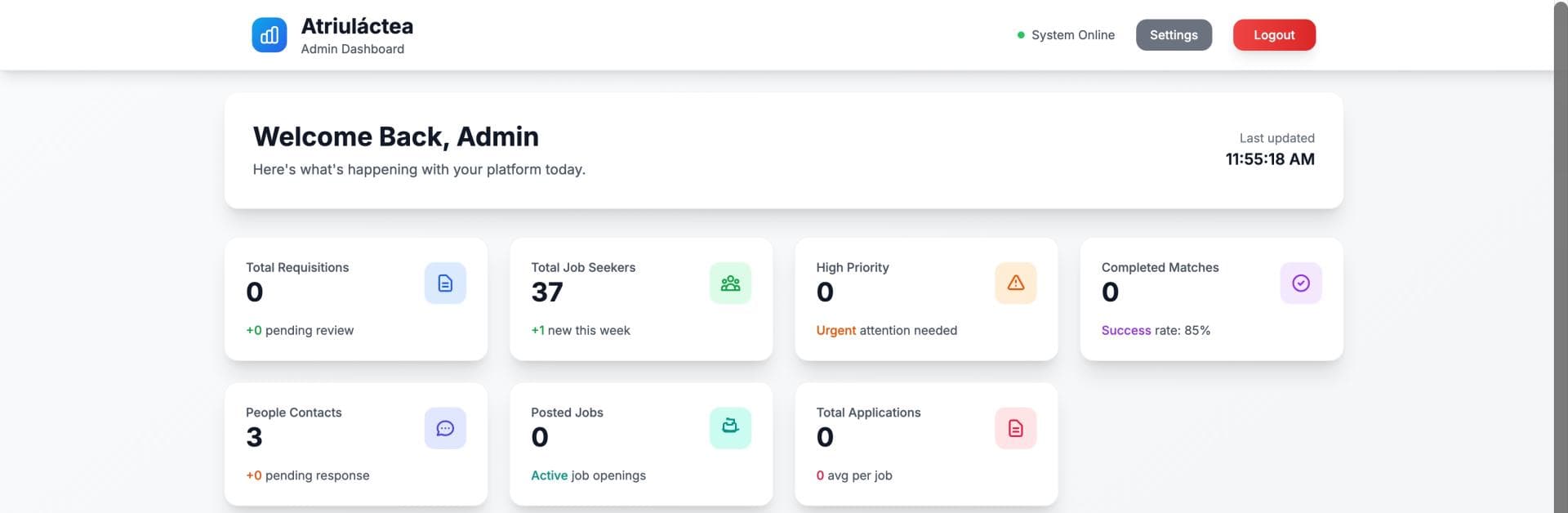 Atriulactea — European Recruitment Portal screenshot 2