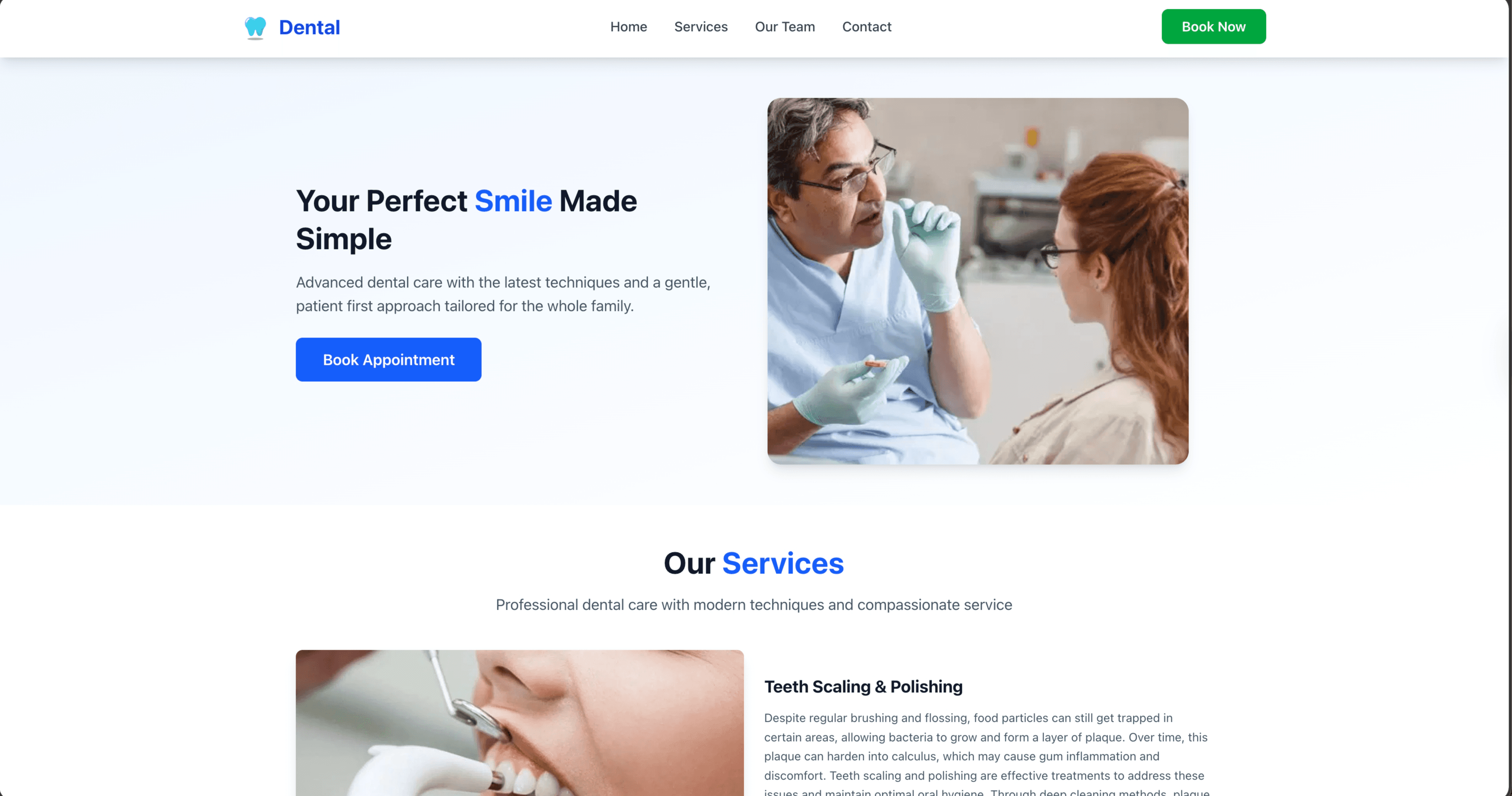 Flowpath Dental Demo — Practice Website screenshot
